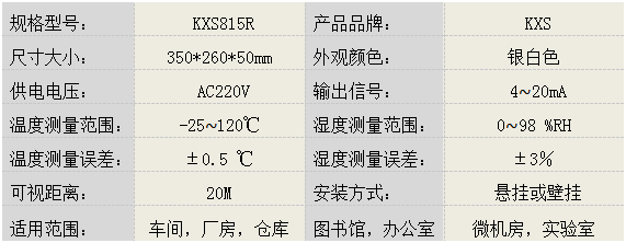 高精度智能温湿度记录仪KXS815R